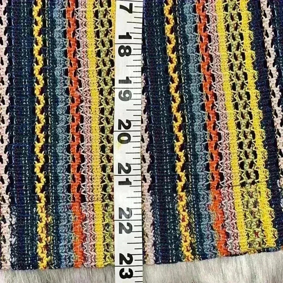 TEXTURE & THREAD by MADEWELL Tie Shoulder Tank Top in Rainbow Crochet sz small - Picture 9 of 11